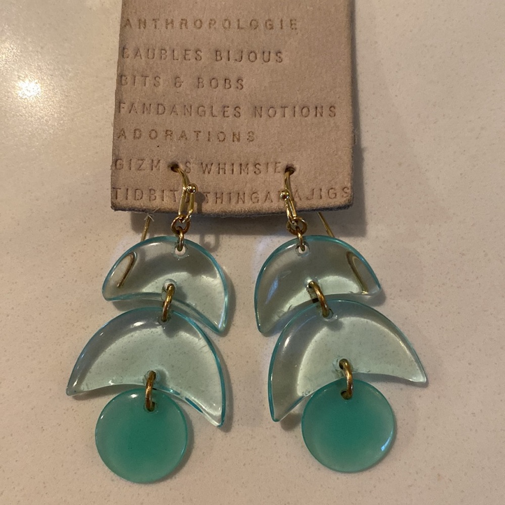 Anthropologie Aqua Earrings 🤍
